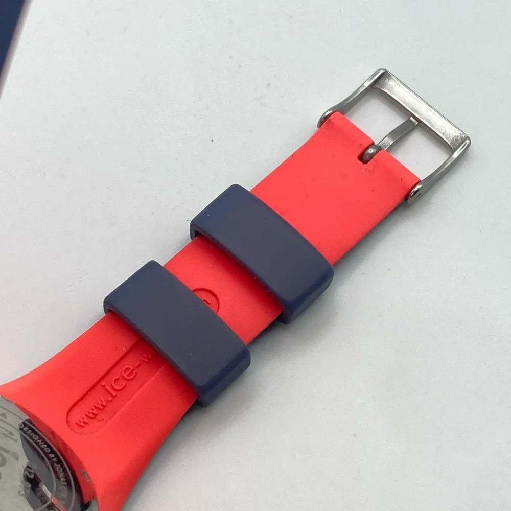 Ice Watch Duo Men's Watch 39mm Gray Neon Orange WR 100M New Battery 9